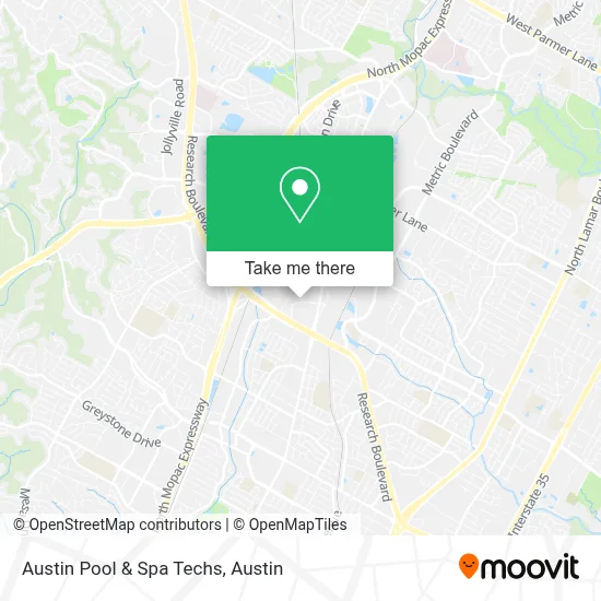Austin Pool & Spa Techs map