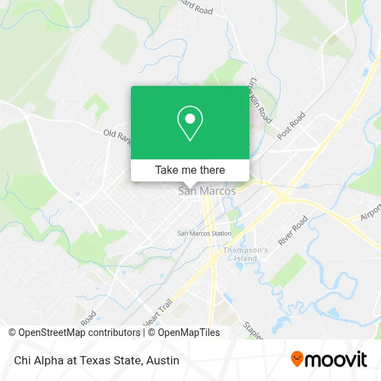 Chi Alpha at Texas State map