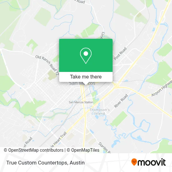 True Custom Countertops map