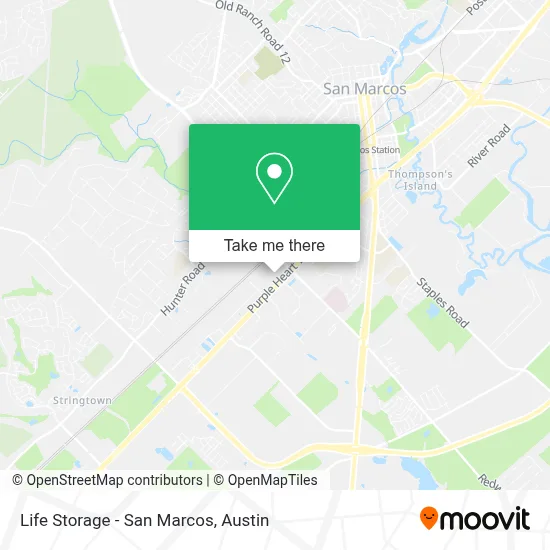 Life Storage - San Marcos map