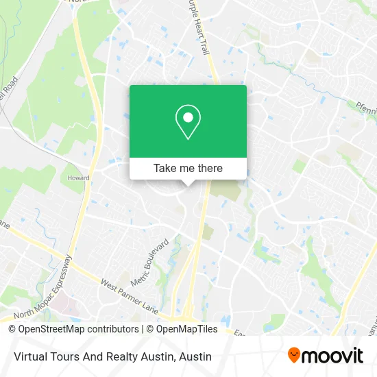 Virtual Tours And Realty Austin map