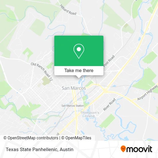Texas State Panhellenic map