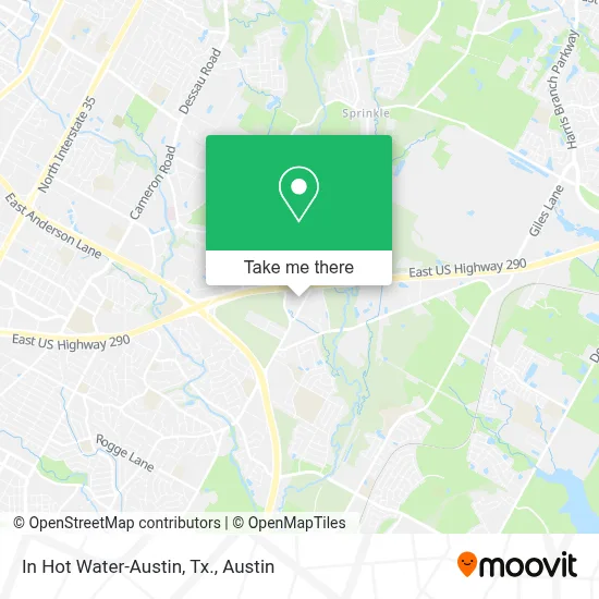 In Hot Water-Austin, Tx. map
