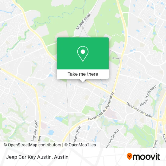 Jeep Car Key Austin map