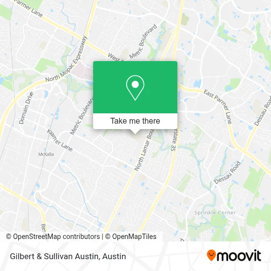 Gilbert & Sullivan Austin map