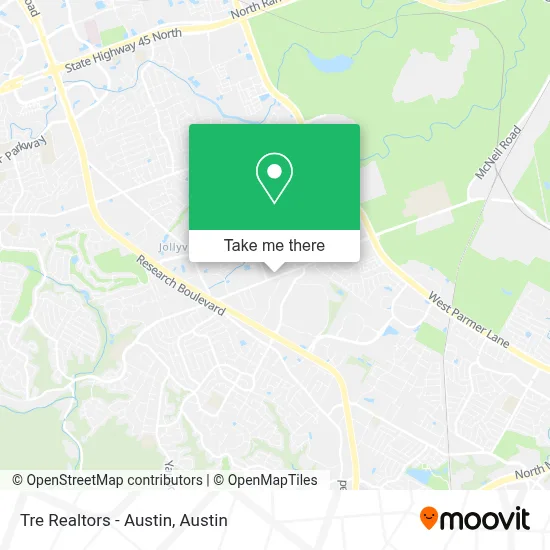 Tre Realtors - Austin map