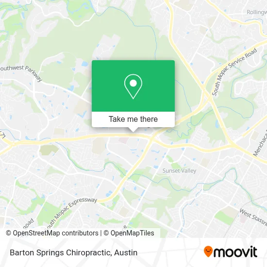 Barton Springs Chiropractic map