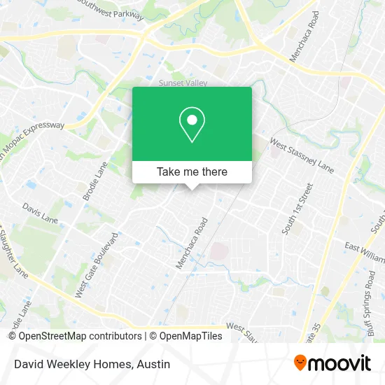 David Weekley Homes map