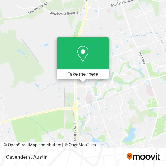Cavender's map