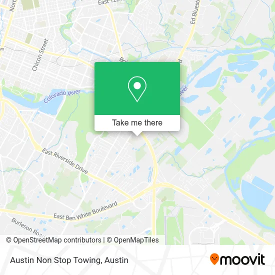 Austin Non Stop Towing map