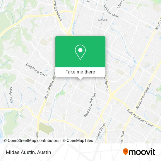 Midas Austin map
