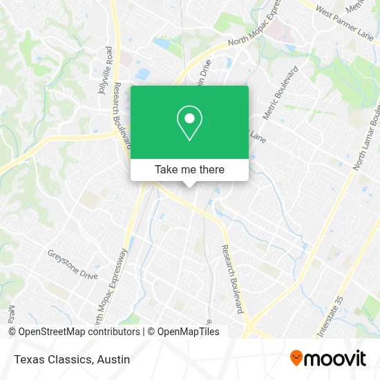 Texas Classics map