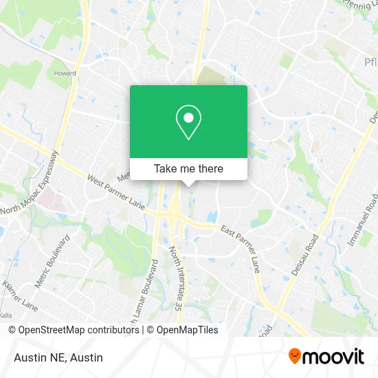 Austin NE map