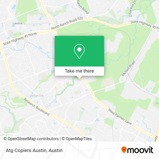 Atg Copiers Austin map