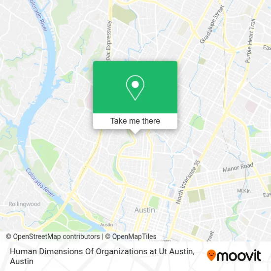 Human Dimensions Of Organizations at Ut Austin map