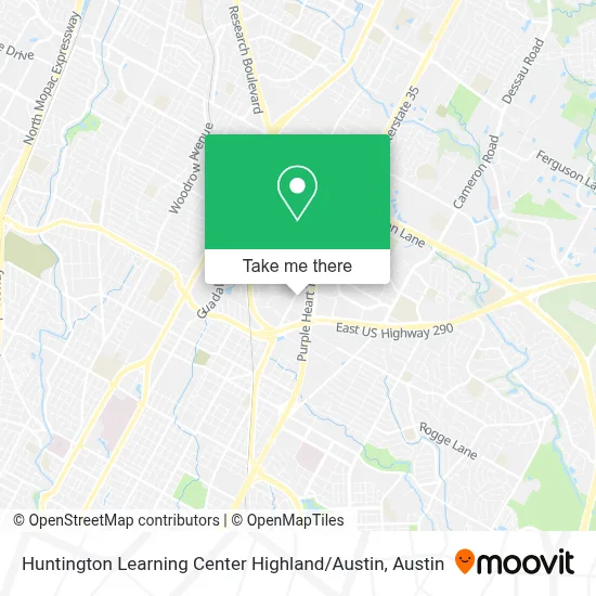 Huntington Learning Center Highland / Austin map