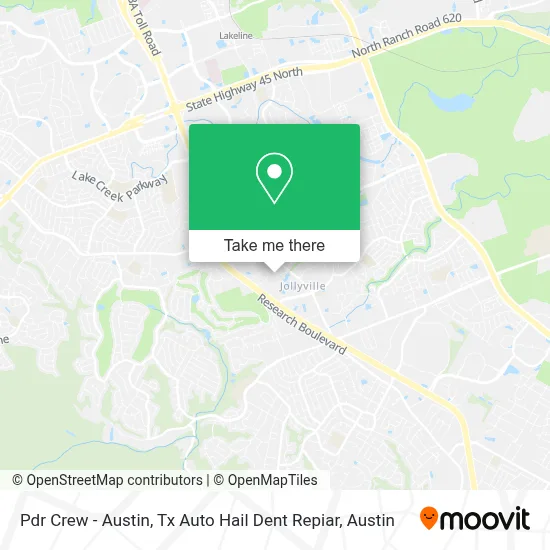 Pdr Crew - Austin, Tx Auto Hail Dent Repiar map