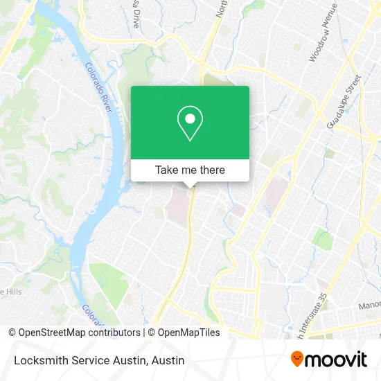 Locksmith Service Austin map