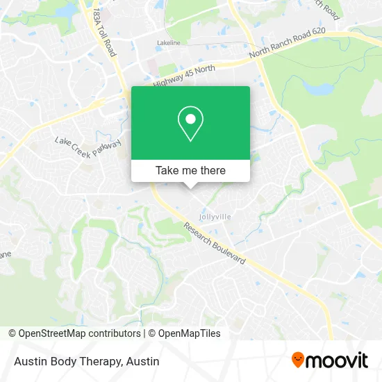 Austin Body Therapy map