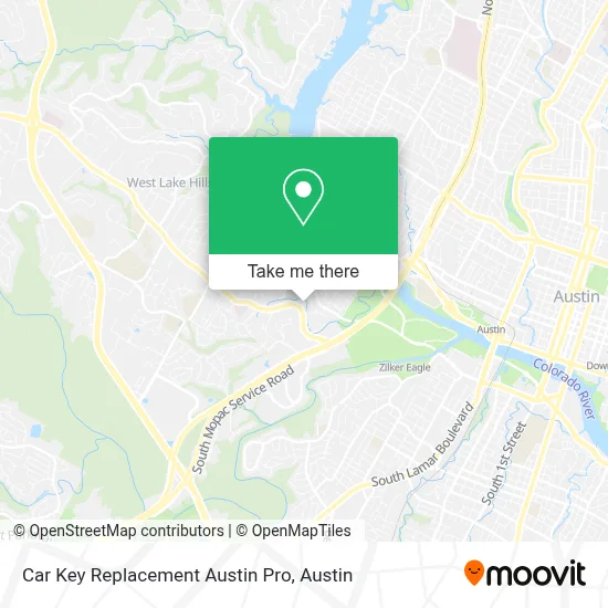 Car Key Replacement Austin Pro map