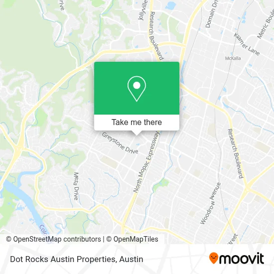Dot Rocks Austin Properties map