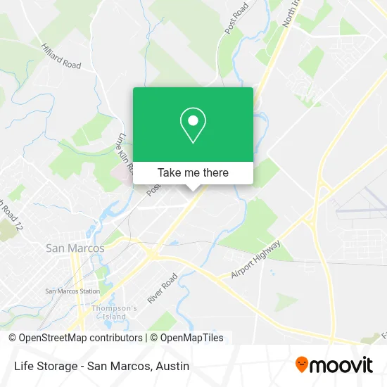 Life Storage - San Marcos map