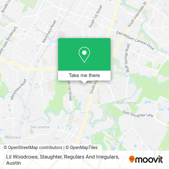 Lil Woodrows, Slaughter, Regulars And Irregulars map