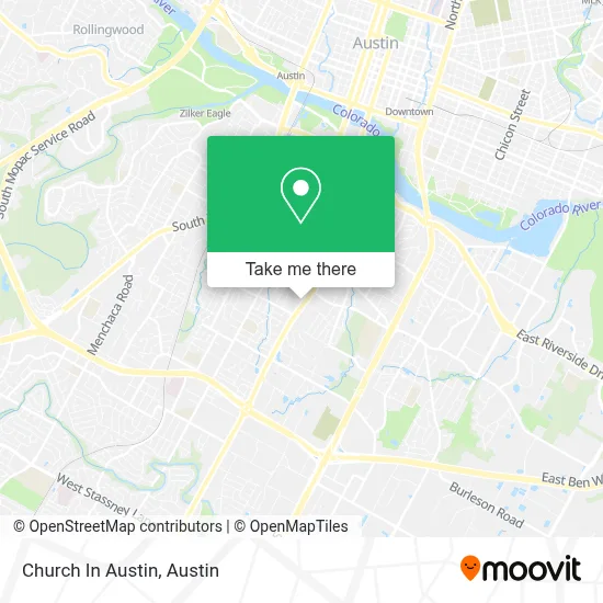 Church In Austin map