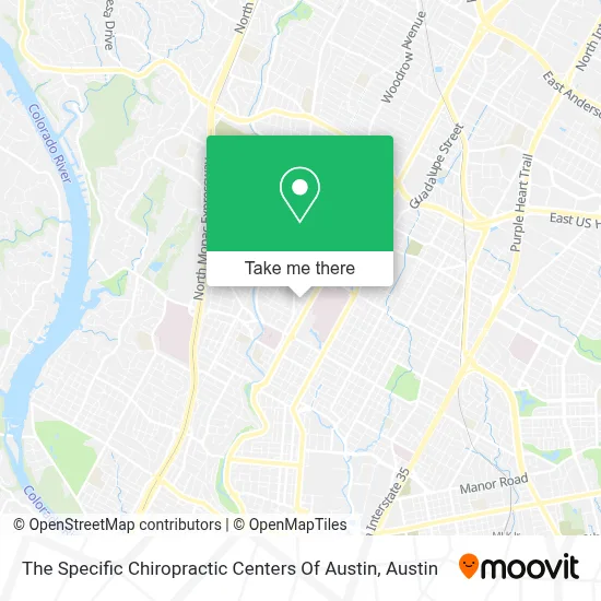 The Specific Chiropractic Centers Of Austin map