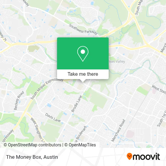 The Money Box map