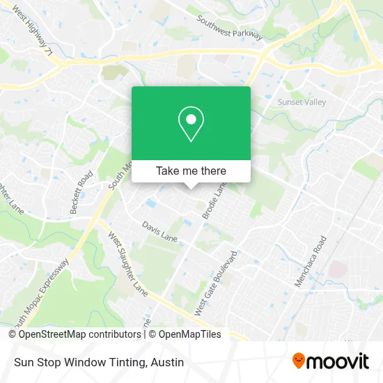 Sun Stop Window Tinting map
