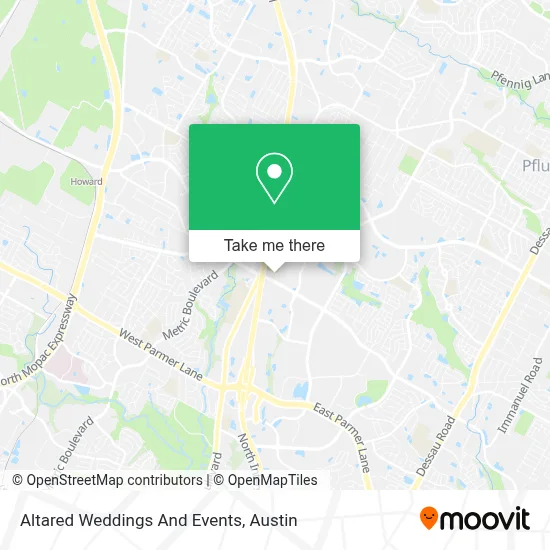Altared Weddings And Events map