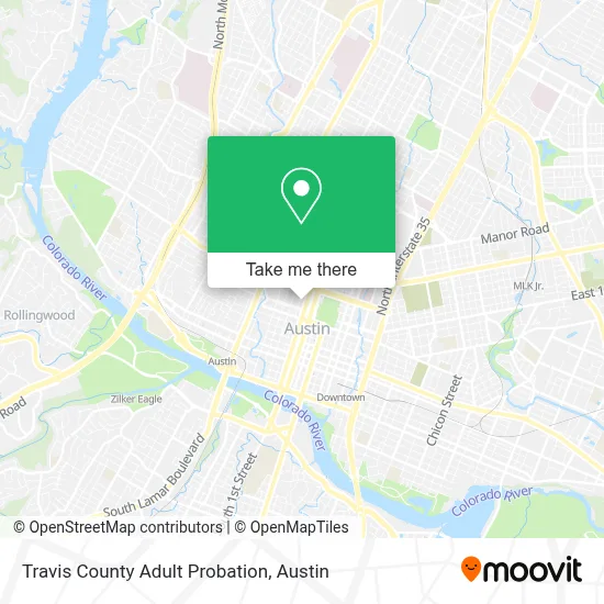 Travis County Adult Probation map
