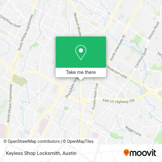 Keyless Shop Locksmith map