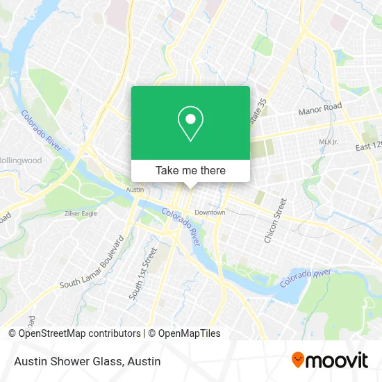 Austin Shower Glass map