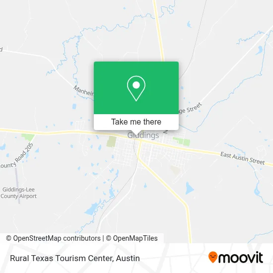 Rural Texas Tourism Center map