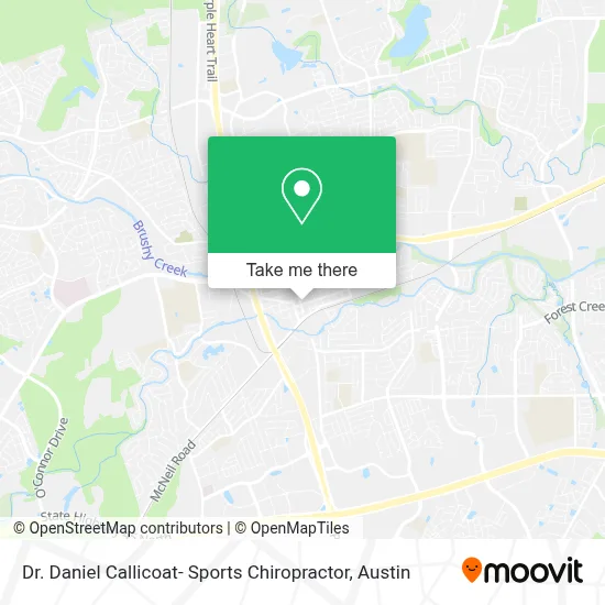Dr. Daniel Callicoat- Sports Chiropractor map