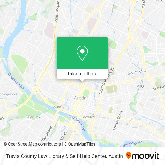 Travis County Law Library & Self-Help Center map