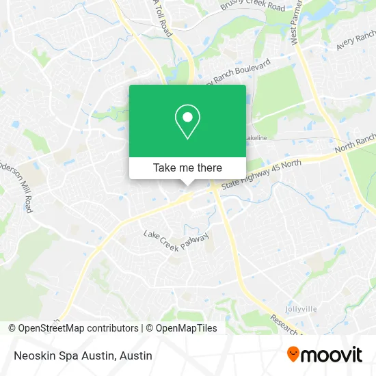 Neoskin Spa Austin map