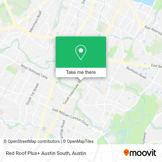 Red Roof Plus+ Austin South map