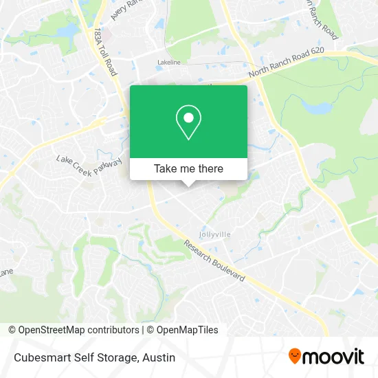 Cubesmart Self Storage map