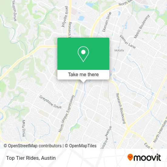 Top Tier Rides map