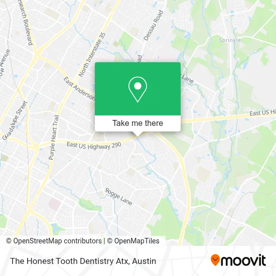 The Honest Tooth Dentistry Atx map