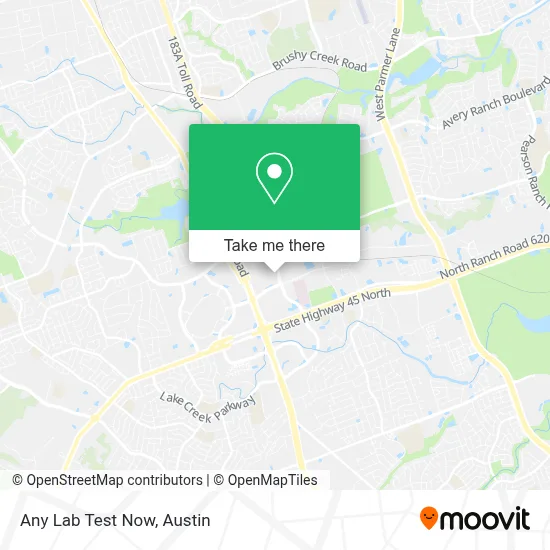Any Lab Test Now map