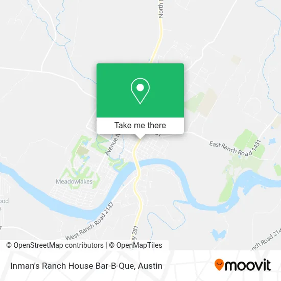 Inman's Ranch House Bar-B-Que map