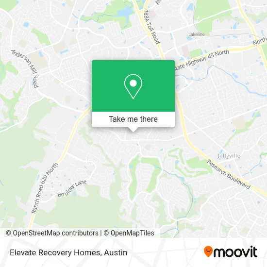 Elevate Recovery Homes map