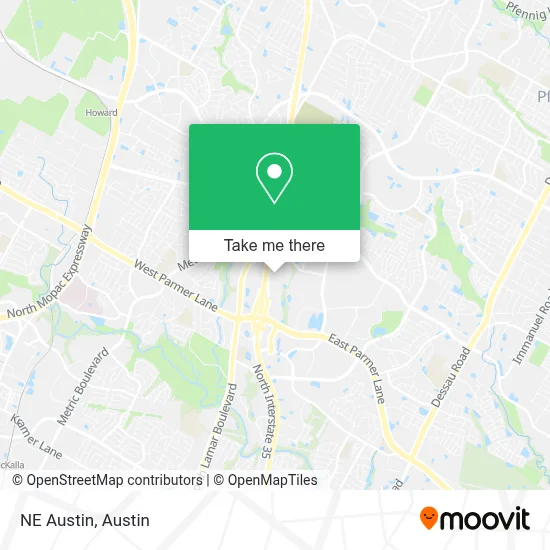 NE Austin map