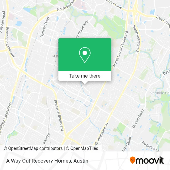 A Way Out Recovery Homes map