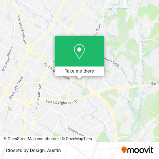 Closets by Design map