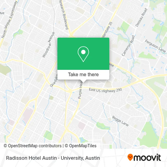 Radisson Hotel Austin - University map